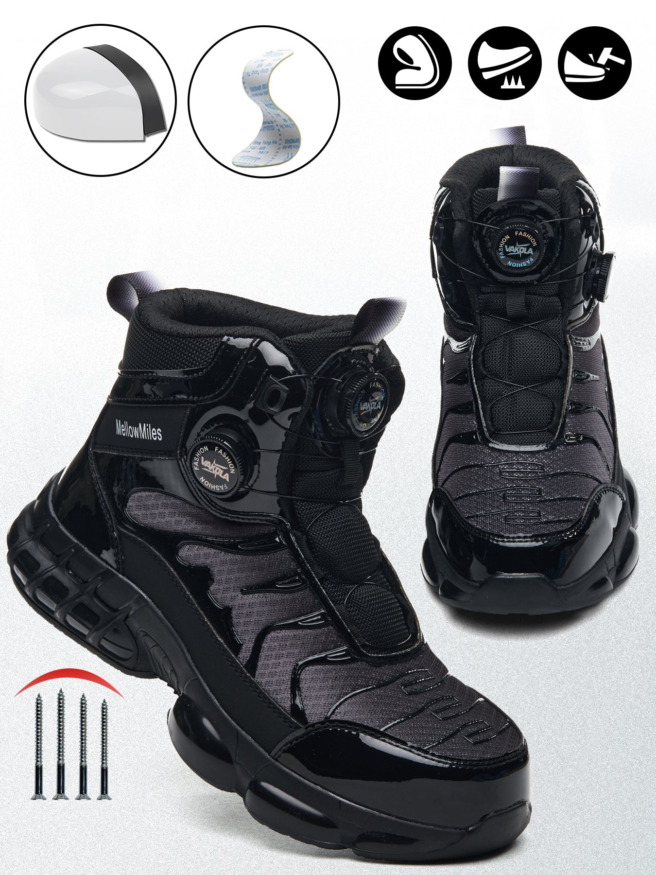 Composite Toe Shoes Safety Work Sneakers for Men and Women | Lightweight kevlar puncture proof non slip work shoes, Comfortable steel toe shoes for Kitchen Factory Logistics