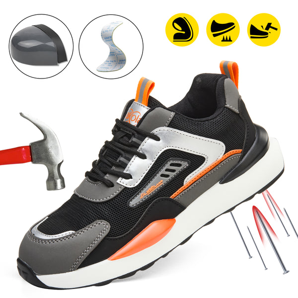 Men and Women's  Lightweight Composite Toe Safety Work Shoes — Anti‑Smash, Puncture‑Resistant & Slip‑Resistant — Ideal for Construction, Factory & Logistics