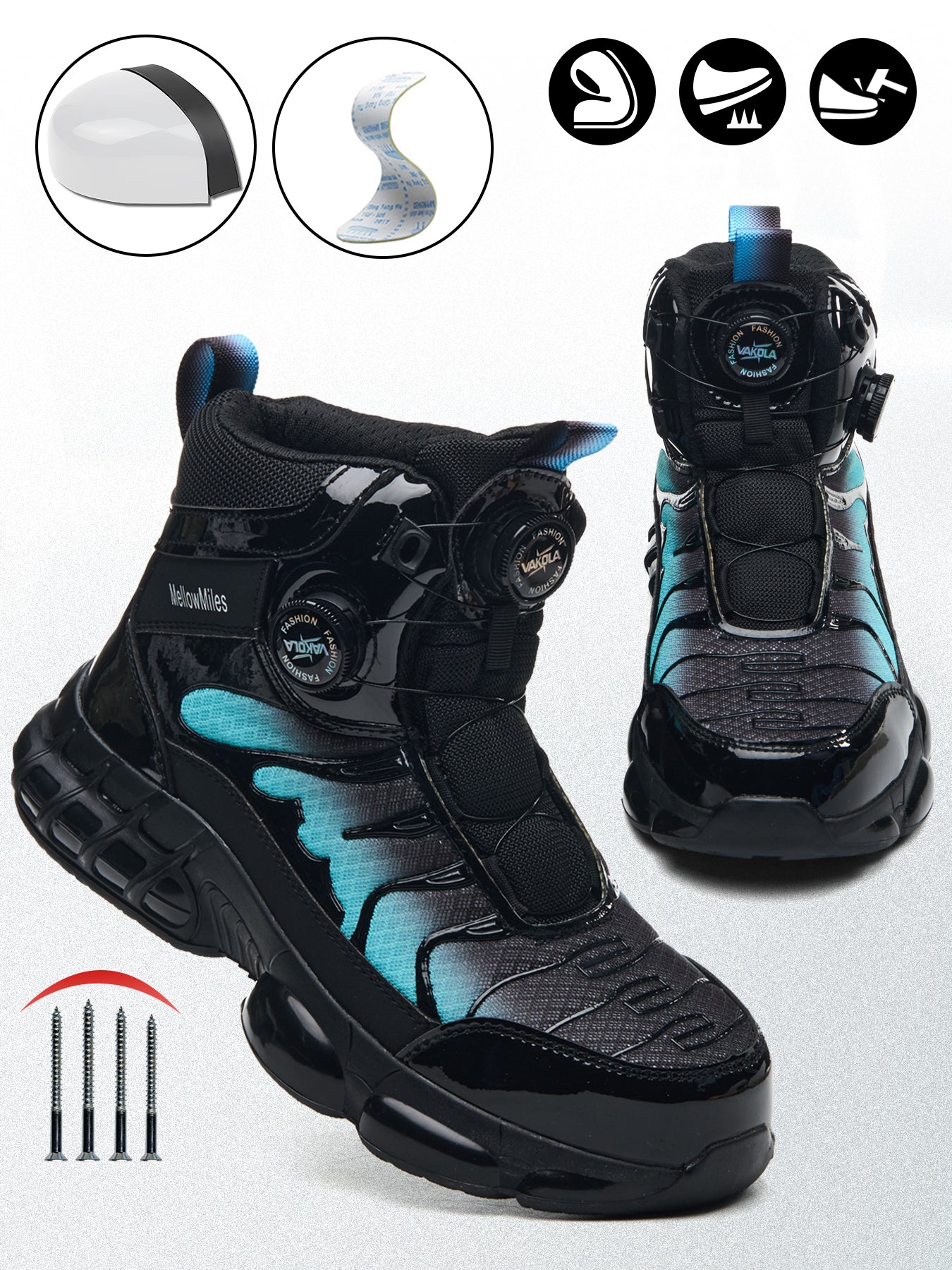 Composite Toe Shoes Safety Work Sneakers for Men and Women | Lightweight kevlar puncture proof non slip work shoes, Comfortable steel toe shoes for Kitchen Factory Logistics