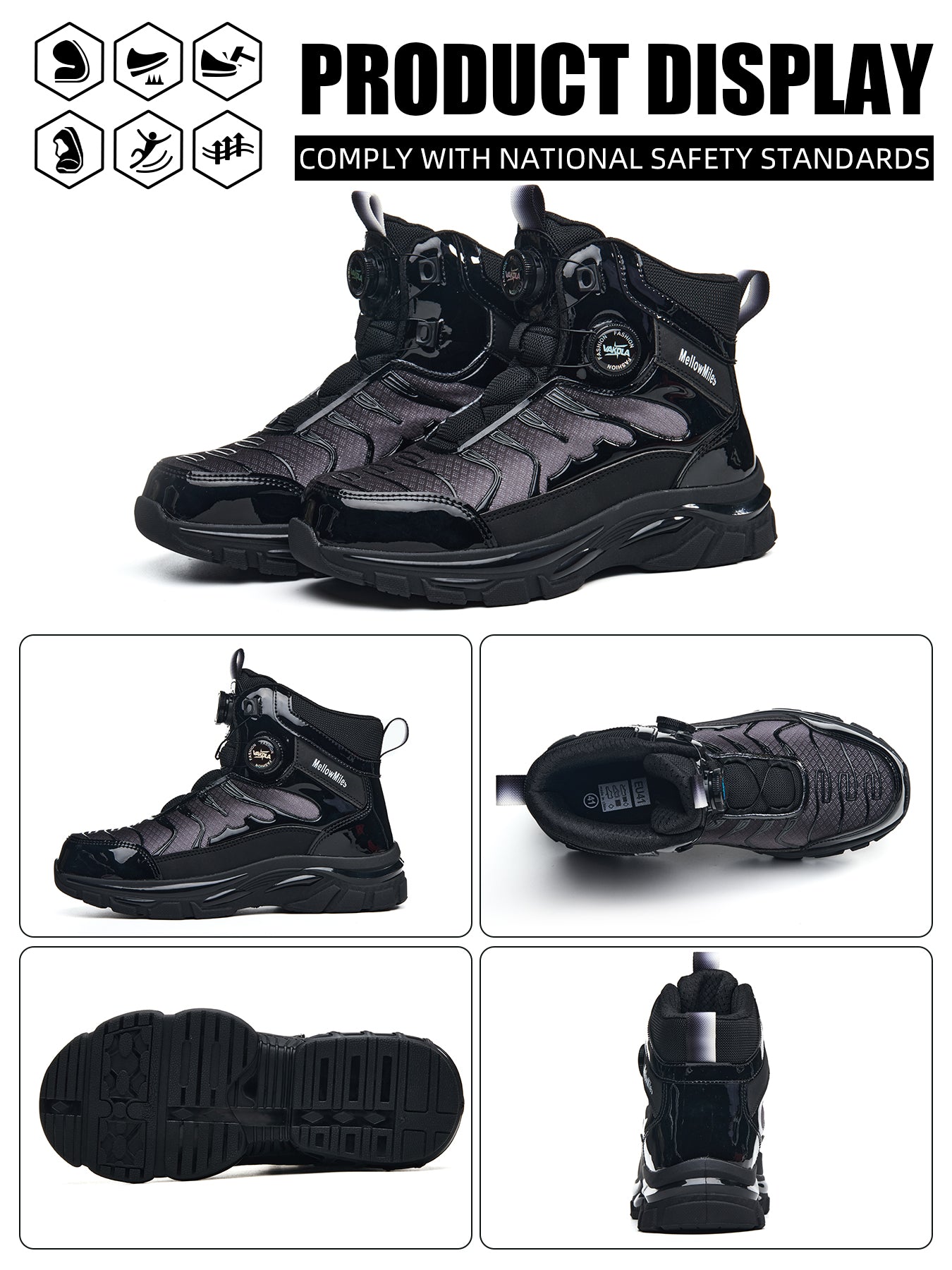 Composite Toe Shoes Safety Work Sneakers for Men and Women | Lightweight kevlar puncture proof non slip work shoes, Comfortable steel toe shoes for Kitchen Factory Logistics