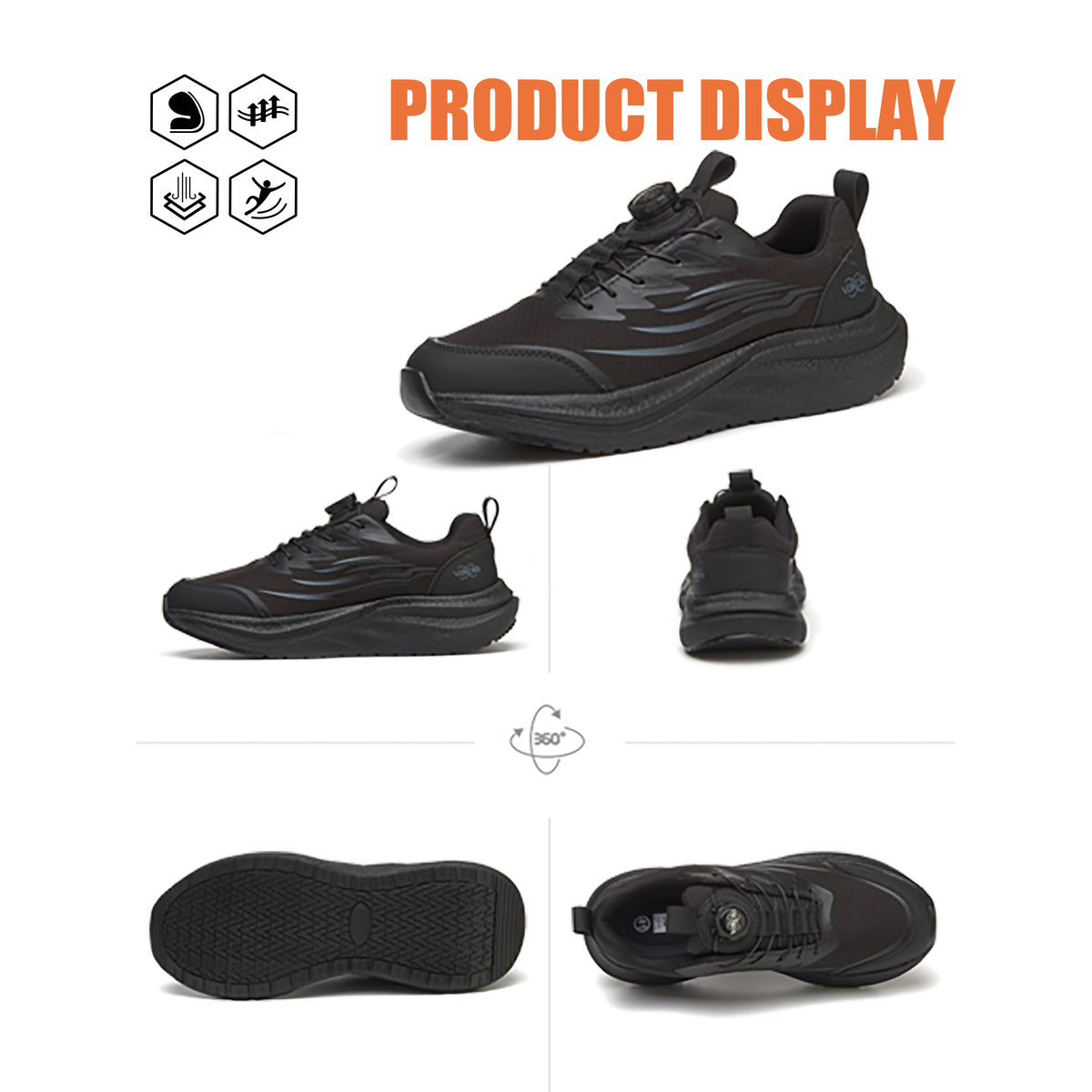 Men's Closed-Toe Casual Trainers - Splash-Resistant, Non-Slip, Comfortable Footwear for Everyday Outings, Trainer