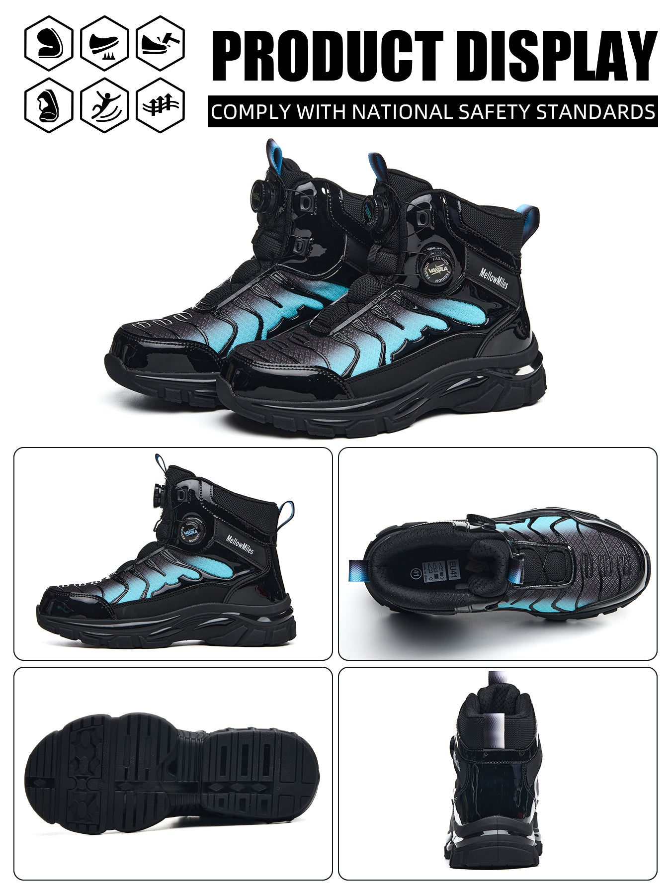 Composite Toe Shoes Safety Work Sneakers for Men and Women | Lightweight kevlar puncture proof non slip work shoes, Comfortable steel toe shoes for Kitchen Factory Logistics