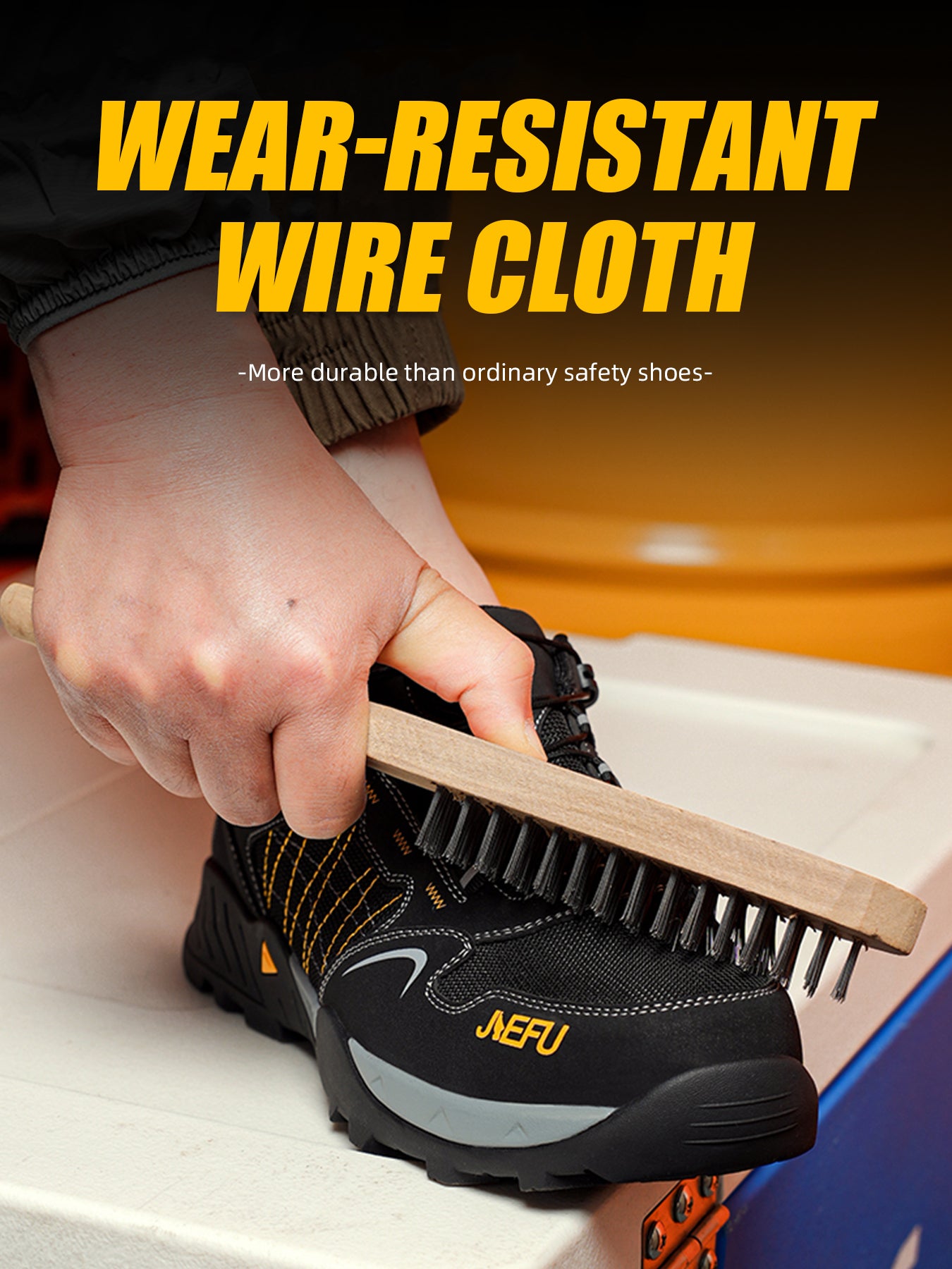 Men's Safety Work Shoes – Composite Toe, Anti-Slip & Puncture-Resistant, Lightweight Sports Style for Construction, Factory, Warehouse & Outdoor Workers