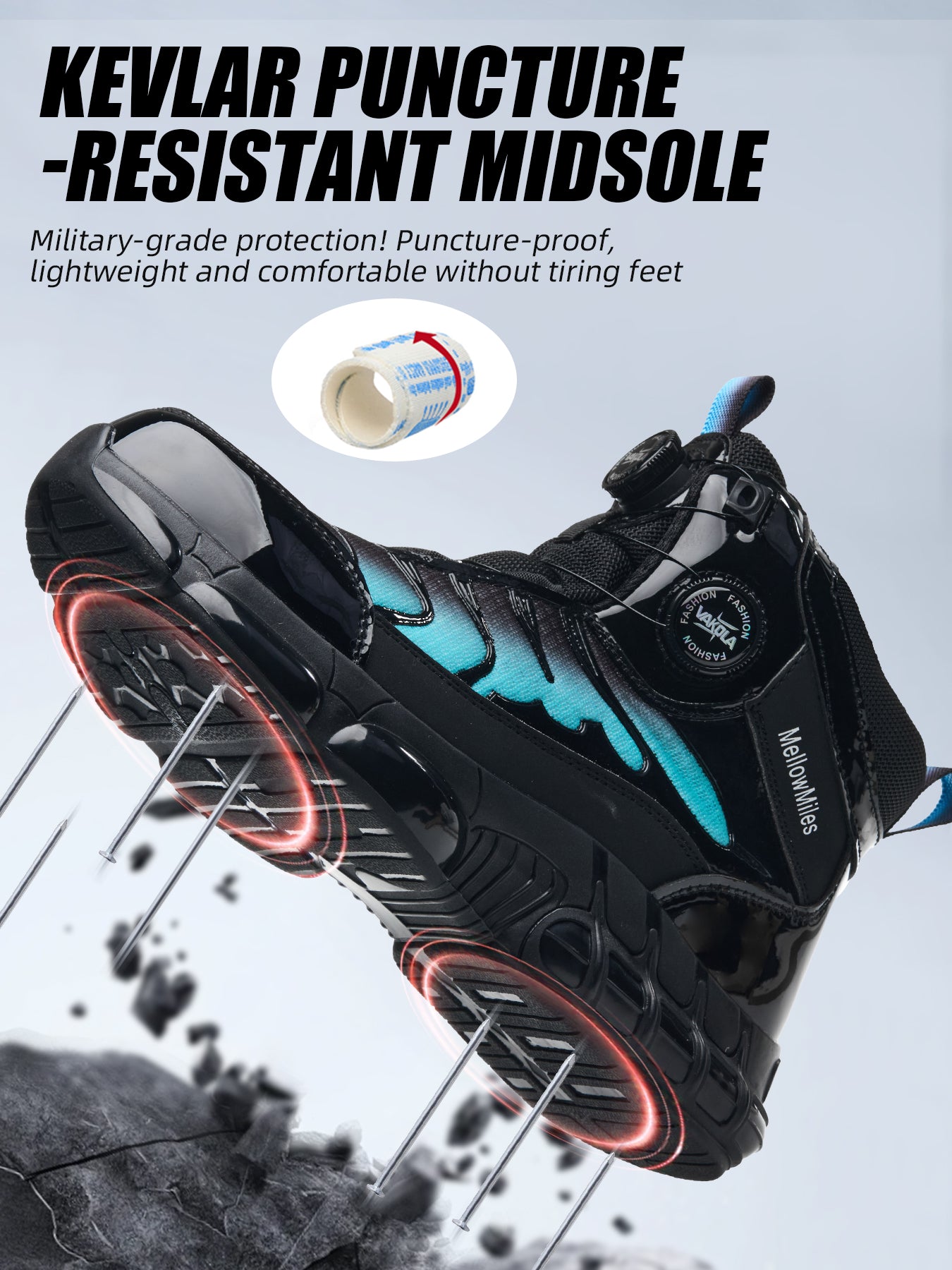 Composite Toe Shoes Safety Work Sneakers for Men and Women | Lightweight kevlar puncture proof non slip work shoes, Comfortable steel toe shoes for Kitchen Factory Logistics