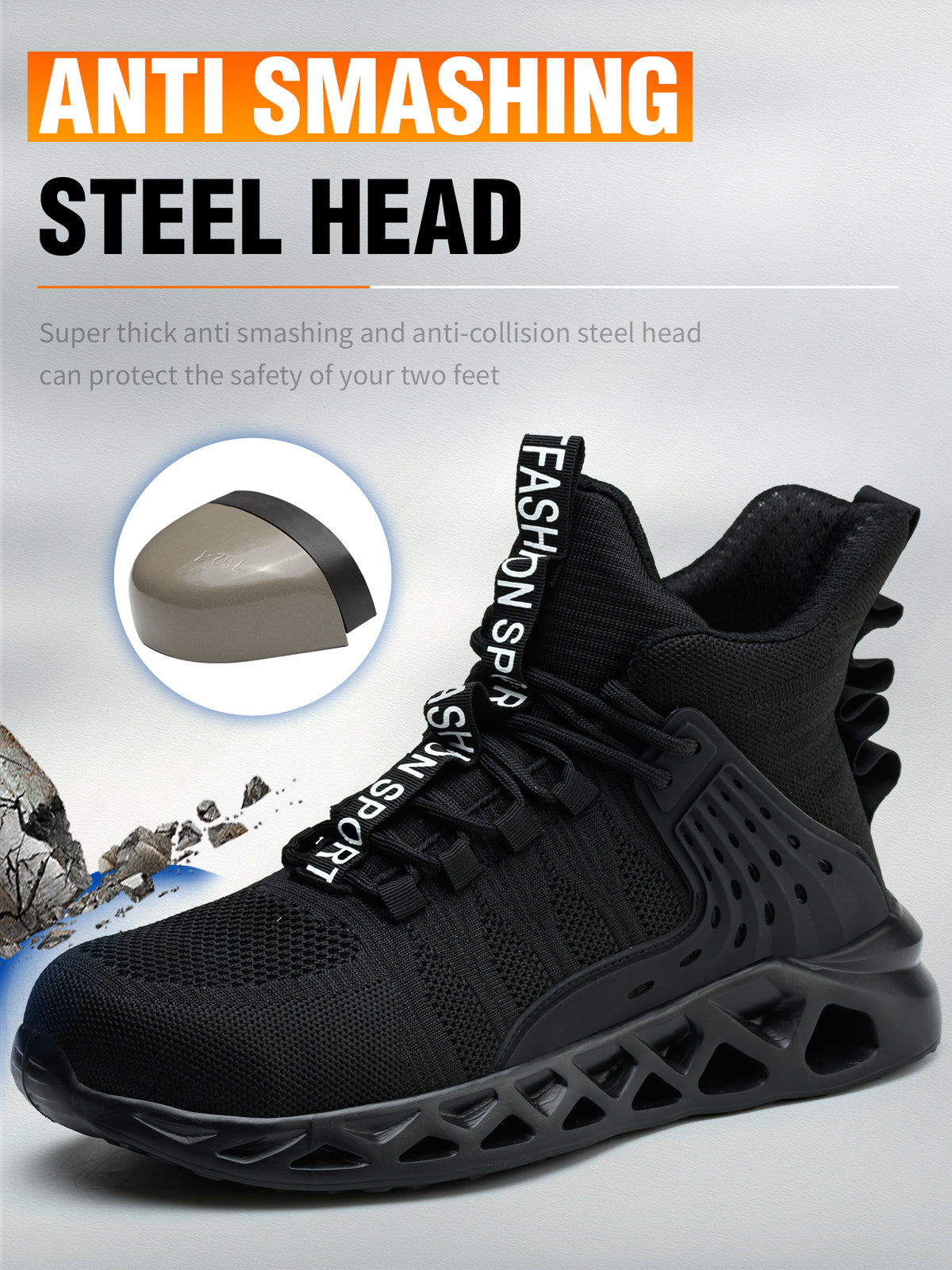 Steel Toe Work Boots – Rubber Non-Slip