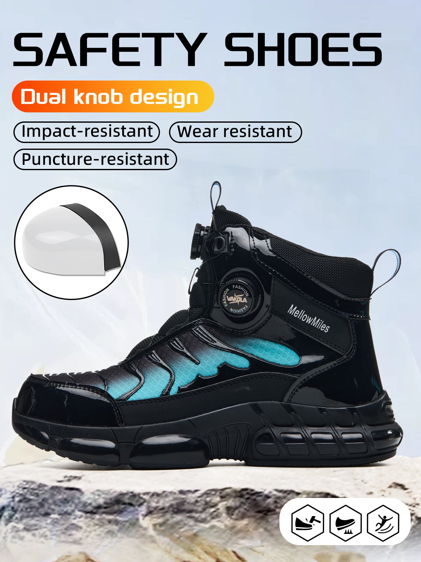 Composite Toe Shoes Safety Work Sneakers for Men and Women | Lightweight kevlar puncture proof non slip work shoes, Comfortable steel toe shoes for Kitchen Factory Logistics