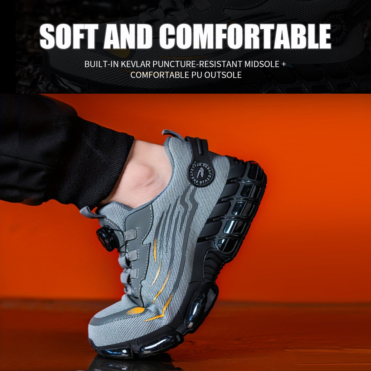 Men's Casual Lace Up Low Top Sneakers, Lightweight Breathable Comfortable Non-slip Sneakers, Fashionable Anti-smash Sports Shoes for Daily Wear