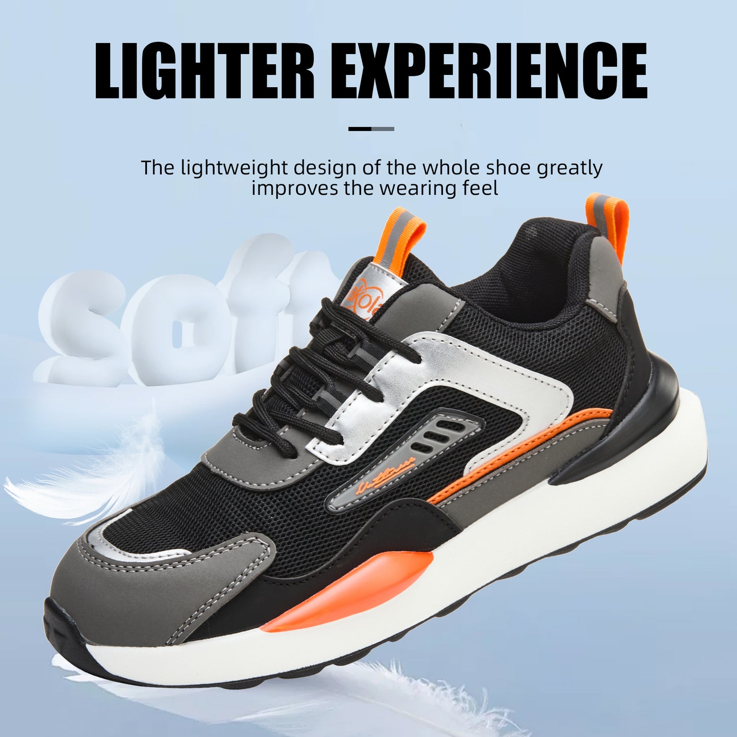 Men and Women's  Lightweight Composite Toe Safety Work Shoes — Anti‑Smash, Puncture‑Resistant & Slip‑Resistant — Ideal for Construction, Factory & Logistics