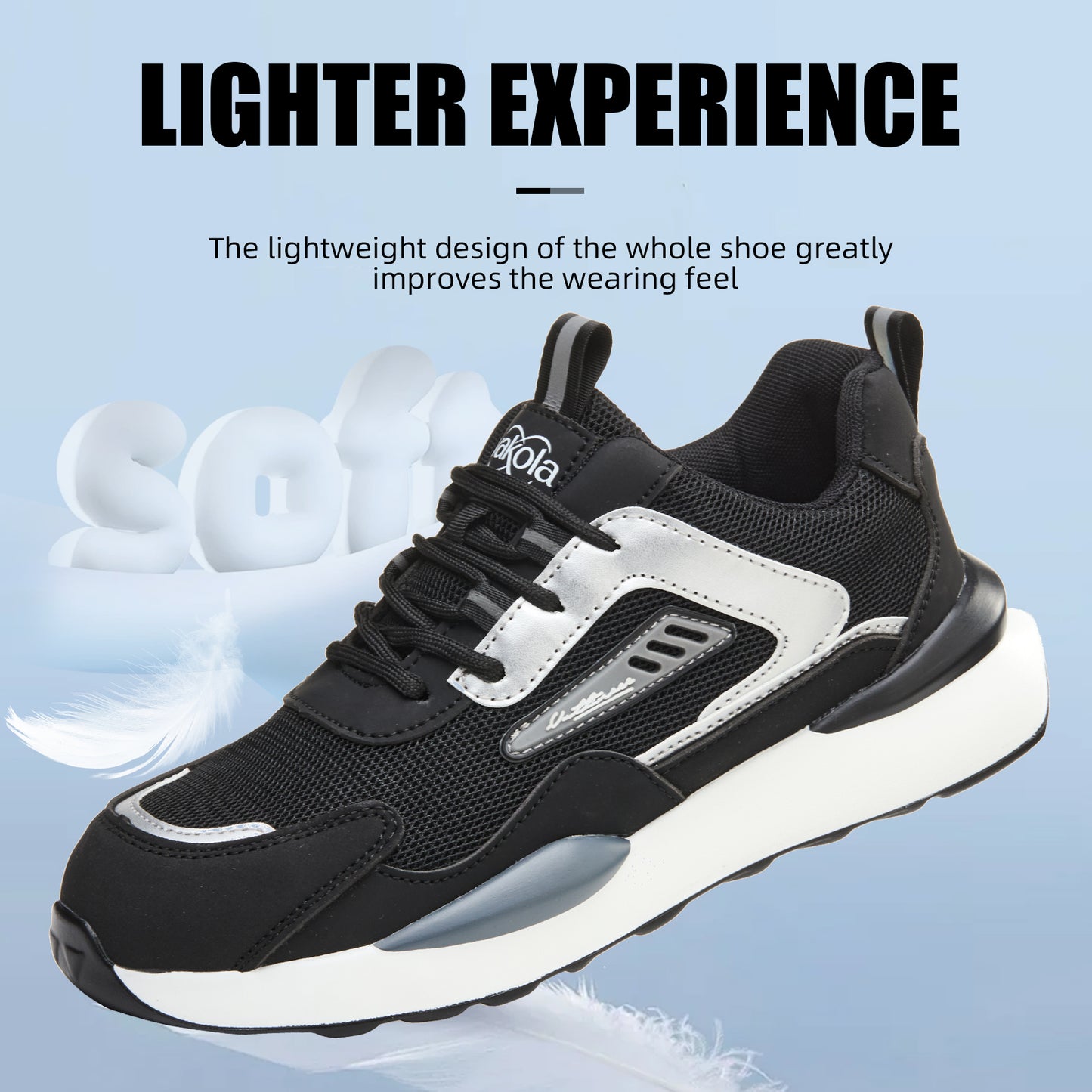 Men and Women's  Lightweight Composite Toe Safety Work Shoes — Anti‑Smash, Puncture‑Resistant & Slip‑Resistant — Ideal for Construction, Factory & Logistics