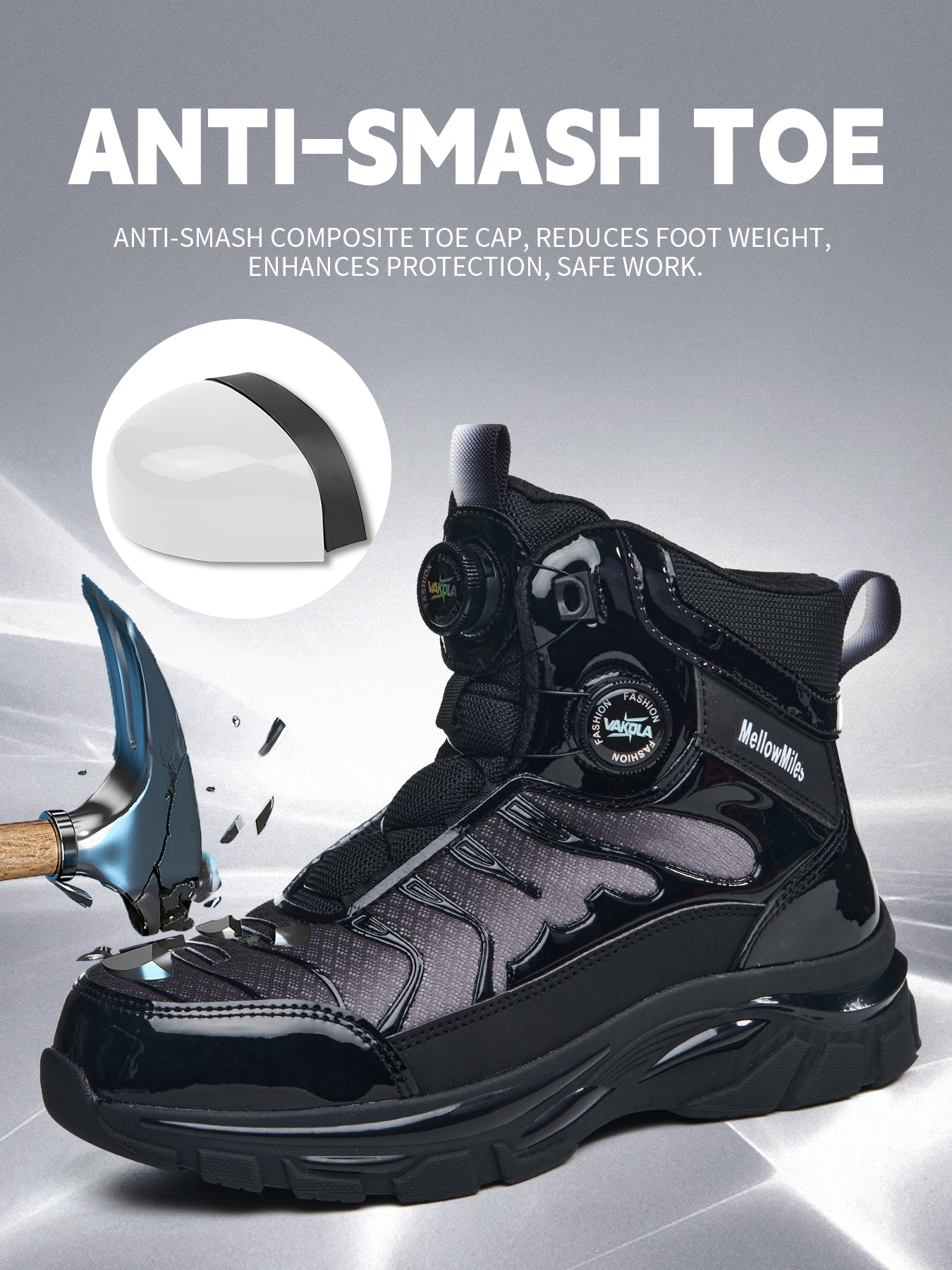 Composite Toe Shoes Safety Work Sneakers for Men and Women | Lightweight kevlar puncture proof non slip work shoes, Comfortable steel toe shoes for Kitchen Factory Logistics