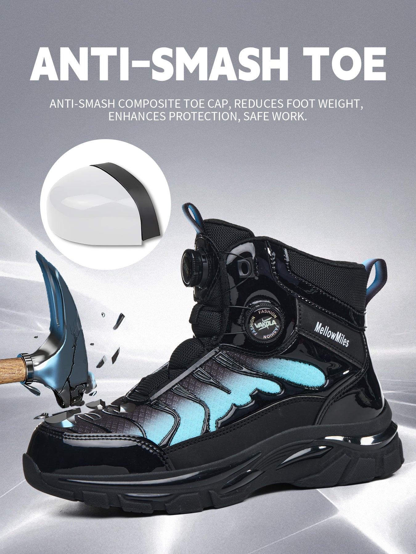 Composite Toe Shoes Safety Work Sneakers for Men and Women | Lightweight kevlar puncture proof non slip work shoes, Comfortable steel toe shoes for Kitchen Factory Logistics