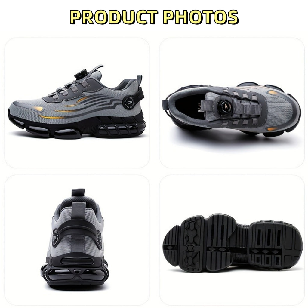 Men's Casual Lace Up Low Top Sneakers, Lightweight Breathable Comfortable Non-slip Sneakers, Fashionable Anti-smash Sports Shoes for Daily Wear