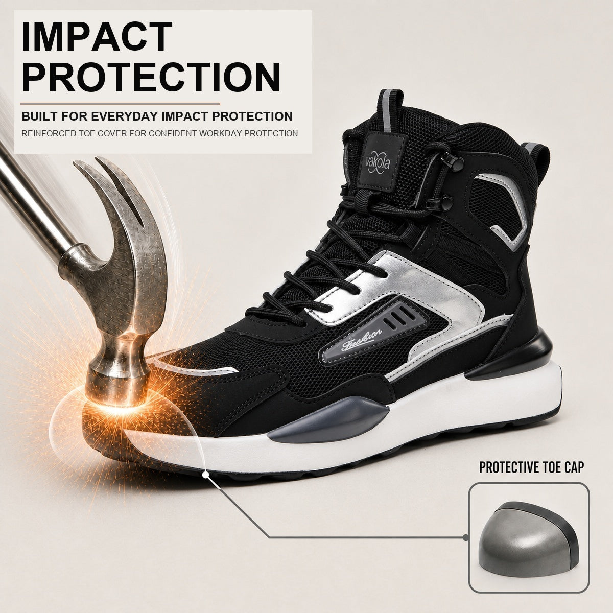 Unisex Slip-On Steel Toe Work Shoes