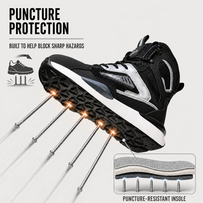 Unisex Slip-On Steel Toe Work Shoes