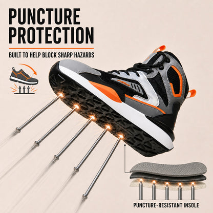 Unisex Slip-On Steel Toe Work Shoes