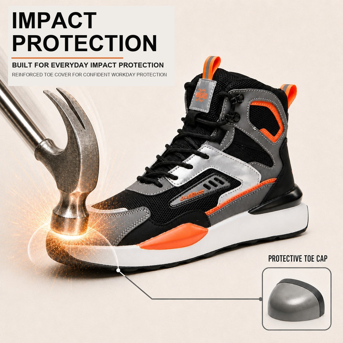 Unisex Slip-On Steel Toe Work Shoes